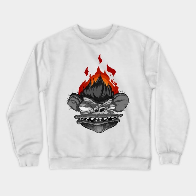 bad monkey Crewneck Sweatshirt by sebstadraws